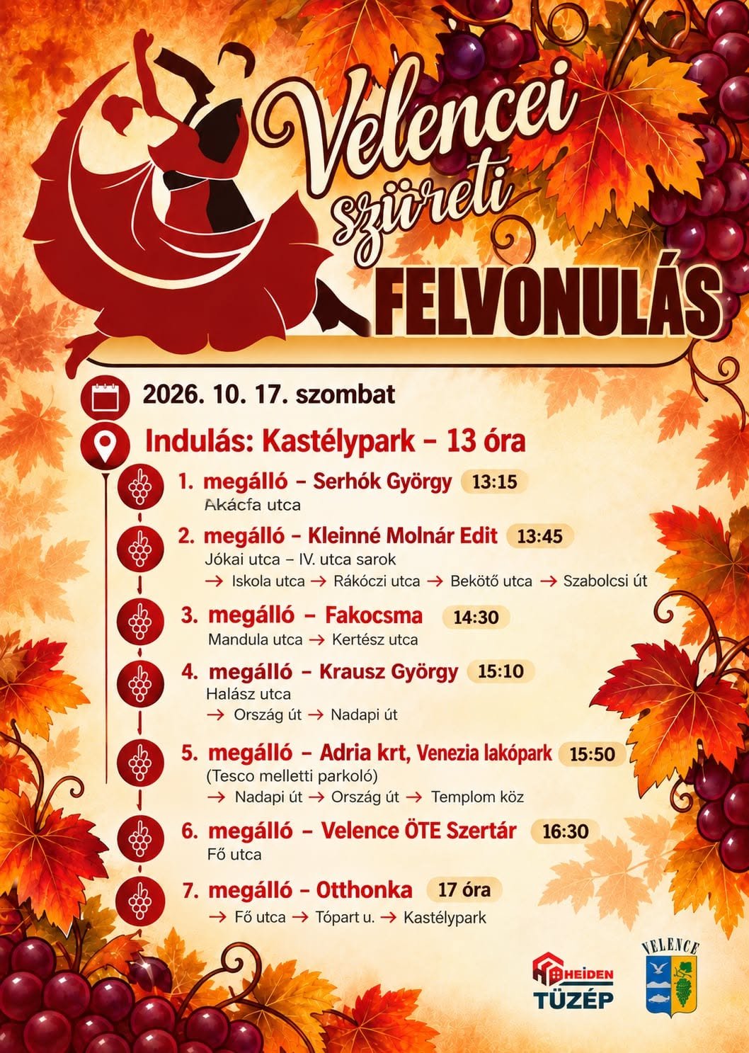 szüreti bál állomások
